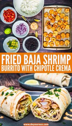 fried baja shrimp burrito with chipotle crema is an easy and delicious appetizer