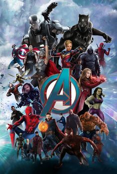 the avengers movie poster with many characters