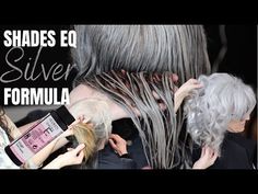 Gray blending hair tutorial + silver shades eq formula! - YouTube Gray Hair Color Formula, Gray Blending Hair, Gray Silver Hair, Lavender Grey Hair, Dark Grey Hair Color, Dark Silver Hair, Gray Blending