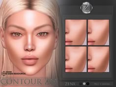 The sims 4 Custom Content Sims 4 Skin, Sims 4 Highlights Cc, Sims 4 Cc Maxis Match Makeup Highlight, Sims4 Cc Contour, Sims 4 Realistic Makeup, Face Features Sims 4 Cc, Sims 4 Cc Face Contour, Ts4 Contour Cc, The Sims 4 Cc Patreon Contour