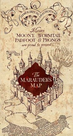 the maraader's map from harry potter