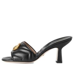 GUCCI G 674839-BKO00-1000 (Women's) Gucci Slide, Gucci Marmont, Fashion Performance, Stylish Sneakers, Slide Sandals, Black Sandals, Perfect Pair, Your Perfect, Gucci