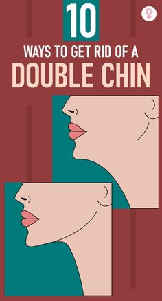 the cover of 10 ways to get rid of a double chin, with an image of two