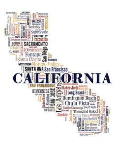 the word california written in many different languages