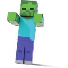 an image of a minecraft creeper standing in front of a white background,