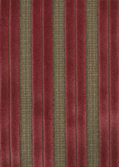 a red and green striped rug