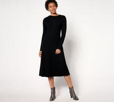 Constructed in a flattering and versatile midi length, this work-to-weekend sweater dress is the perfect backdrop for all your favorite accessories and jewelry. From Me by Jennie Garth. Weekend Sweater, Sweater Midi Dress, Jennie Garth, Sweater Dress Midi, Midi Length, Dress Skirt, Sweater Dress, Fashion Dresses, Midi Dress