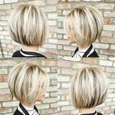 Bobbed Hairstyles for Thick Hair Luxurious Looks Short Stacked Bob Haircuts, Stacked Bob Haircut, Wavy Bob Hairstyles, Fast Hairstyles, Bob Hairstyles For Fine Hair, Penteado Cabelo Curto, Short Hairstyle