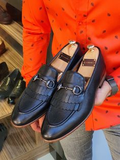 Henderson Black Kilt Bit Loafers – brabion Black Three Piece Suit, Black Kilt, Bit Loafers, Best Shoes For Men, Code Black, Black Leather Loafers, Stylish Mens Outfits, Black Loafers, Shoe Lover