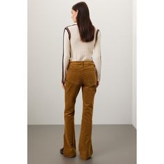 Brown corduroy (97% Cotton, 3% Elastane). Pants. Front zipper fly with button closure. 34" inseam. 9" rise. Imported. Bootcut Pants, Brown Corduroy, Rent The Runway, Closet Designs, Chunky Boots, Joes Jeans, Retro Vibe, Vintage Tshirts, Front Zipper