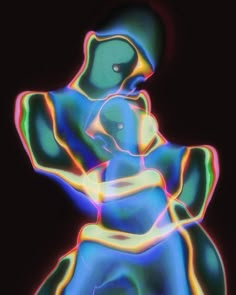 an abstract image of a person sitting down