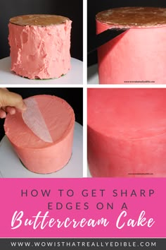 how to get sharp edges on a buttercream cake