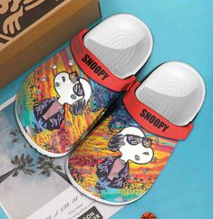 Cool Snoopy Colorful Clogs For Kids And Adults Cool Snoopy, Crocs Charms, Adult Valentines, Hawaiian Shirt Women, Crocs Crocband, Crocs Clogs, Sparks Joy, Valentine T Shirts, Tire Cover