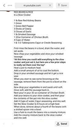 the recipe is displayed on an iphone screen