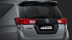 the back end of a silver toyota innova