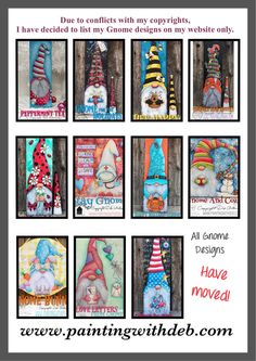 a collage of gnomes and snowmen with text overlay that reads, one to