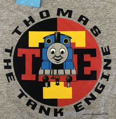 the thomas the tank engine t - shirt is on display