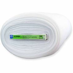 a roll of white yarn on a white background