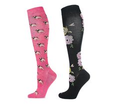 Feel the comfort and style of Memoi women's set of two novelty knee-high compression socks. These socks feature graduated compression to help improve circulation and keep your legs feeling rejuvenated all day. Perfect for long flights or everyday wear, they offer a cozy, snug fit that you'll love. From Memoi. Long Flights, Improve Circulation, Compression Socks, Women Set, Snug Fit, Knee High, Everyday Wear, Fashion Accessories, Socks