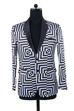 Optical Illusion Jacket – Freeborn Designs Jacket Fabric, Designer Suits For Men, Optical Illusion, Designer Suits, Optical Illusions, Mens Suits, Men's Jacket, Mens Jackets, Special Occasion