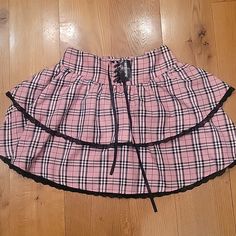 Love This!!! Size Large Brand New Pastel Goth Pink Bottoms For Summer, Pastel Goth Fitted Pink Skirt, Pink Pastel Goth Bottoms For Summer, Fitted Pastel Goth Pink Skirt, Pastel Goth Pink Mini Skirt, Skirts Hot, Pleaded Skirt, Chain Skirt, Buckle Skirt