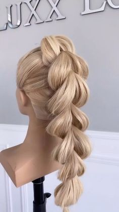 Easy Upstyles, Pull Through Braid, Makeup Tricks, Hair Videos Tutorials, Easy Hair, Quick Hairstyles, Braids For Long Hair, Braided Ponytail