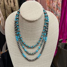 Great layered turquoise and navajo pearl necklace. Perfect to pair with a tee or any western boho outfit. Turquoise Bohemian Beaded Necklace For Layering, Turquoise Bohemian Beaded Necklaces For Layering, Bohemian Turquoise Necklaces For Layering, Turquoise Multi-strand Necklaces For Layering, Turquoise Bohemian Beaded Layered Necklace, Bohemian Turquoise Beaded Layered Necklace, Western Boho Outfits, Boho Outfit, Western Boho