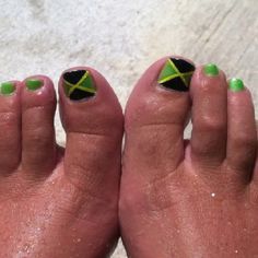 Jamaica nails mon! Vacay Nails, Mani Ideas, Toenail Polish, Nail Stuff