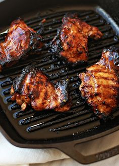 Char Siu Chicken! Warning: This Char Siu Chicken is highly addictive! You'll wonder how you ever grilled chicken thighs without this mix of honey, hoisin, garlic, soy sauce, and Chinese five-spice powder. It's a take-out staple that's easy to make at home! #chicken #simplyrecipes #charsiu #vietnamesefood #takeout #chinesefood Chicken Recipes Thighs, Char Siu Chicken, Char Siu Sauce, Home Chicken, Grilled Chicken Recipes Easy, Grilled Food, Grilled Chicken Thighs, Ayam Bakar, Cold Pasta Salad