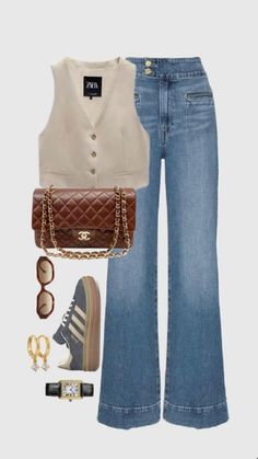 Casual Chic Outfits, Wardrobe Makeover, Perfect Sneakers, Hijab Trends, Outfit Jeans, Mode Casual, Stunning Outfits, Baggy Pants, Casual Chic Outfit