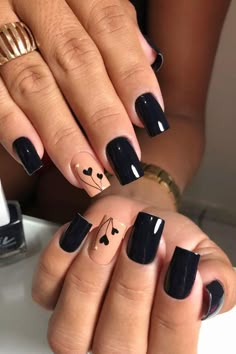 Brown Nail Art, Black Acrylic Nails, Black Designs, Gold Nail, Black Nail Designs, Nail Swag, Gel Nail Designs, Classy Nails, Fancy Nails