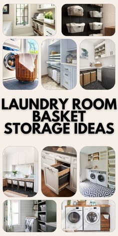 the laundry room basket storage ideas