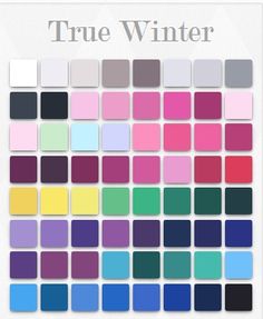 the color scheme for true winter