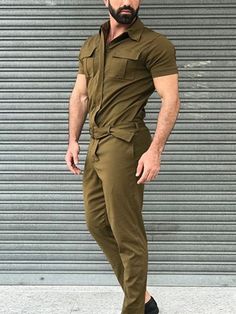 Product Name: Men's Casual Jumpsuit Solid Color Cargo Overall with Front Pocket Item NO.: 22147225 Weight: 0.2 kg = 0.4409 lb = 7.0548 oz Category: Clothing> Men> Jumpsuit Tag: 2023 Creation Time: 2023-05-25 Edition type:Loose Elasticity:Micro-ElasticityHem Type: Regular HemCollar/Neckline:Stand CollarSleeve: Short SleeveThickness:Mid-weightDesign Elements:OverallStyle: CasualMaterial:PolyesterWashing Mode: Machine WashSize:S-3XLWeight:400GTheme:Fit for Men's Spring Outfits/Summer OutfitsOccasio Khaki Short Sleeve Jumpsuit With Pockets, Khaki Short Sleeve Jumpsuits And Rompers With Pockets, Short Sleeve Khaki Jumpsuits And Rompers With Pockets, Solid Color Short Sleeve Jumpsuit With Side Pockets, Solid Short Sleeve Jumpsuits And Rompers With Side Pockets, Short Sleeve Jumpsuits And Rompers With Side Pockets, Casual Fitted Jumpsuits And Rompers With Side Pockets, Fitted Short Sleeve Jumpsuits And Rompers With Side Pockets, Fitted Khaki Jumpsuits And Rompers With Pockets