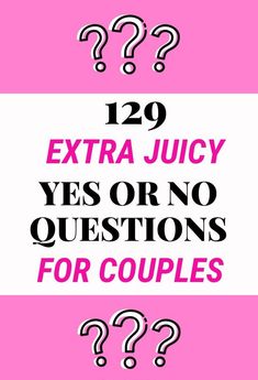 Here's my take on 129 fun & dirty yes or no questions for couples: Want to spice things up with your partner? These questions will definitely get you talking (and maybe more). I've compiled a mix of flirty, sexy, and downright naughty prompts. Perfect for date night, long car rides, or just cuddling on the couch. Some might make you blush, others will have you laughing. But they'll all help you connect and explore your desires together. Ready to play? Grab your partner and dive in! Just remember: consent is key, and it's okay to skip any that make you uncomfortable. Have fun and let the sparks fly! ✨😘 #CoupleQuestions #RelationshipGames #IntimacyTips #DateNightIdeas #SpiceItUp Yes Or No Questions For Couples, Romantic Questions For Couples, Uncomfortable Questions, Intimate Questions For Couples, Boring Girl, Date Night Questions, Good Truth Or Dares, Kiss Meaning, Questions To Get To Know Someone