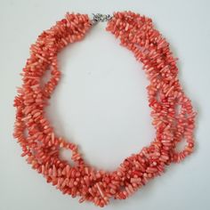 Sterling Silver Coral Branch Multi-Strand Necklace Measures Approx. 19.5" Total Length Including Extender (Adjustable 17.5"-19.5") Extender 2" Five Strands Lobster Clasp Closure Hallmarked 925 On Clasp Brand New. Never Worn. Elegant Double Strand Coral Necklace, Elegant Adjustable Coral Necklace, Adjustable Coral Necklace With Lobster Clasp, Elegant Coral Necklace With Lobster Clasp, Elegant Coral Beaded Necklace With Lobster Clasp, Multi Strand Necklace, Strand Necklace, Multi Strand, Lobster Clasp