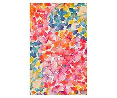 an abstract painting with multicolored paint splattered on the paper, and white background