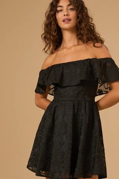 A Line Hoco Dress, Off Shoulder Dress Short, Black Off Shoulder Dress, Football Dress, Trendy Cocktail Dresses, Homecoming Outfits, Black Off Shoulder, Dress Inspo, Hoco Dresses