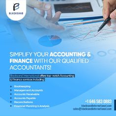 a flyer for an accounting and finance firm