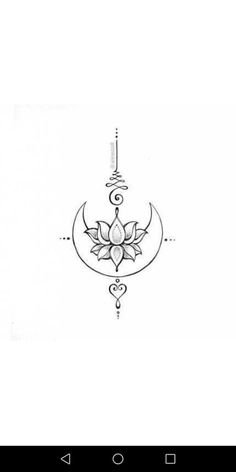 a drawing of a lotus flower on a white background