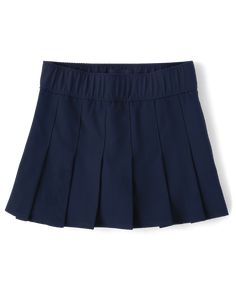 FABRICATION: 92% polyester/8% spandex body, 90% polyester/10% spandex jersey shorties, imported FIT & DESIGN: Mid rise, above-knee length CLOSURE: Pull-on elasticized waistband FEATURES: Quick drying, moisture wicking, attached shorties, allover pleats, side seam pockets. Girls Uniform Quick Dry Pleated Skort | The Children's Place Girls Uniform Quick Dry Pleated Skort | Size 16 | Blue | Polyester/Spandex Uniform Shop, Summer Clearance, Baby Pajamas, Girls Uniforms, Stretch Chinos, Childrens Place, Chino Shorts, Short Girls, Swim Shorts