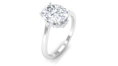 2.50 CT Oval Cut Solitaire Moissanite Bypass Engagement Ring Bypass Engagement Ring Oval, Bypass Engagement Ring, Hidden Halo, Signature Jewelry, Classic Ring, List Style, Timeless Jewelry, Office Wear, Solitaire Engagement