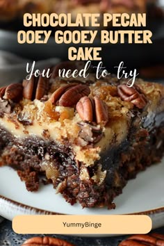 chocolate pecan ooey gooey butter cake you need to try