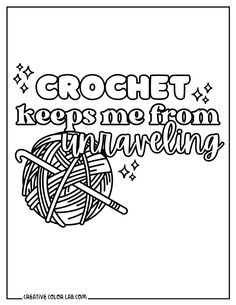 crochet keeps me from surviving coloring page