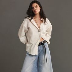 Rent Pleated Palazzo Mid-Rise Wide-Leg Jeans from Nuuly. Pick 6 for $98/month. Free shipping + returns. Chic Oversized Bottoms For Everyday, Chic Jeans For Casual Gatherings In Spring, Chic Oversized Everyday Bottoms, Oversized Spring Jeans For Everyday, Chic Button-up Jeans For Day Out, Oversized Jeans For Spring, Oversized Everyday Jeans For Spring, Chic Button-up Jeans For Everyday, Premium Denim