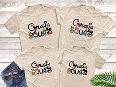 Disney Shirts For Cousins, Disney Cousins Shirts, Disney Shirts For Family Matching Hollywood Studios, Disney Shirts Cousins, Cousin Disney Trip Shirts, Cute Disney Shirts Family Vacations, Disney Cousin Crew Shirts, Cousin Crew Disney Shirts, Sibling Disney Shirts