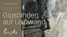 an image of a book cover with the words gipsbinden auf leinwand