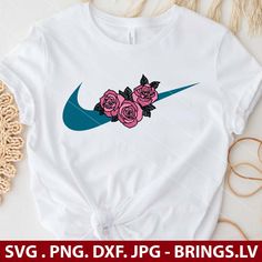 Nike Cricut, Nike Logo Vector, Louis Vuitton Svg, Svg Nike, Nike Floral, Htv Projects, Floral Svg, Flower Svg, Nike Swoosh