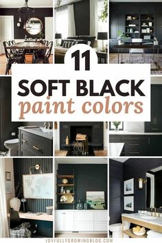 black paint colors that are great for the kitchen and living room, but not too dark