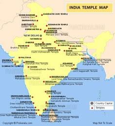 india map with all the major cities and their respective roads in red, yellow or blue